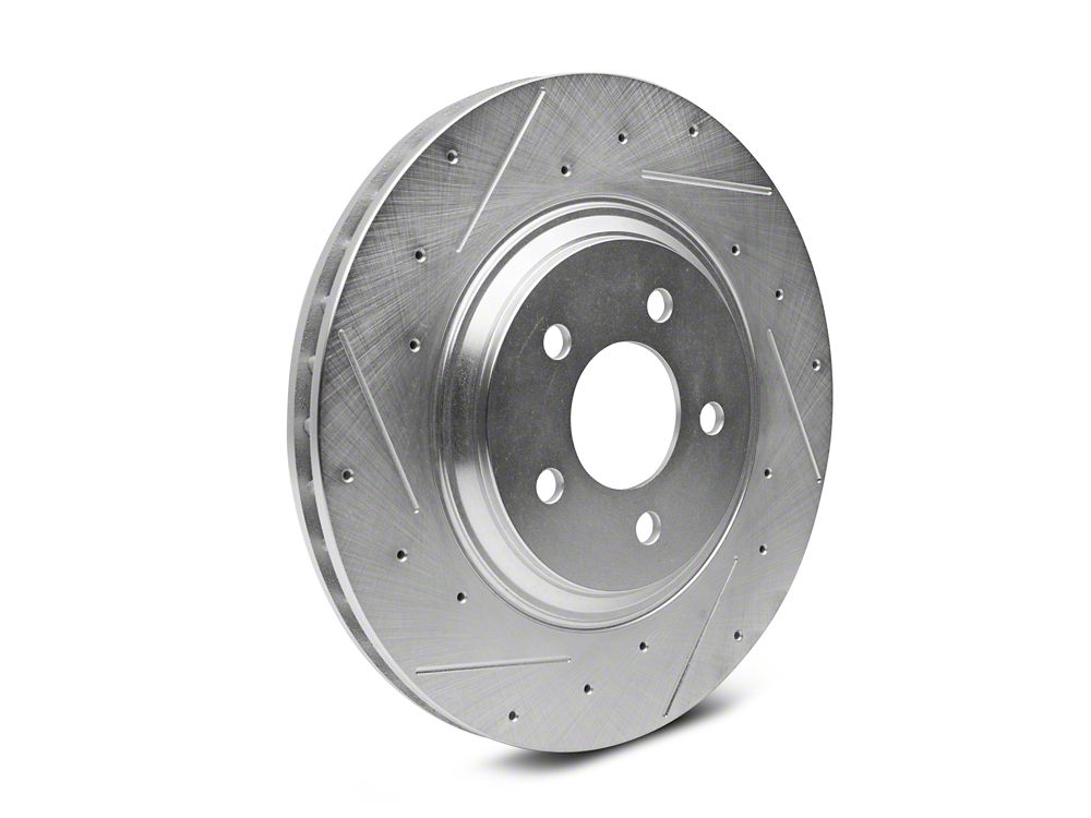C&L Super Sport Cross-Drilled and Slotted Brake Rotor and Pad Kit; Front (94-04 Mustang Cobra, Bullitt, Mach 1)