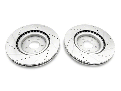 C&L Super Sport Cross-Drilled and Slotted Brake Rotor and Pad Kit; Front (11-14 Mustang GT w/ Performance Pack; 12-13 Mustang BOSS 302; 07-12 Mustang GT500)