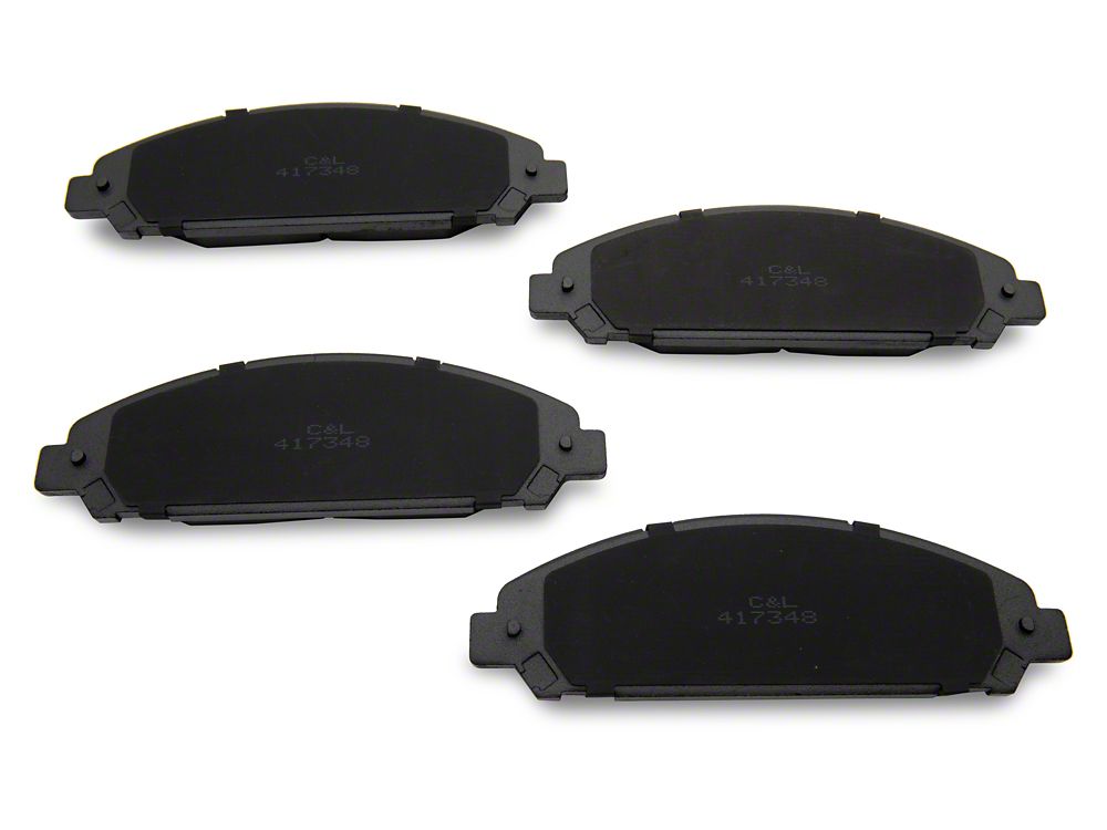 C&L Super Sport Cross-Drilled and Slotted Brake Rotor and Pad Kit; Front (15-23 Mustang EcoBoost w/o Performance Pack, V6)
