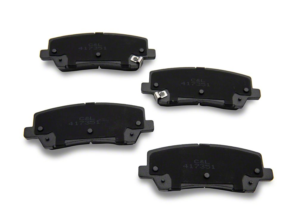 C&L Super Sport Cross-Drilled and Slotted Brake Rotor and Pad Kit; Rear (15-23 Mustang EcoBoost w/o Performance Pack, V6)
