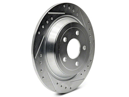 C&L Super Sport Cross-Drilled and Slotted Brake Rotor and Pad Kit; Rear (15-23 Mustang EcoBoost w/o Performance Pack, V6)