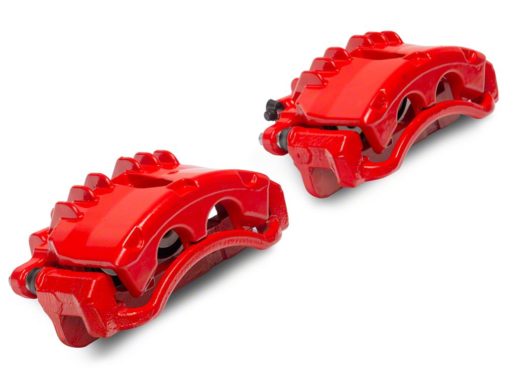 C&L Performance Series Front Brake Calipers; Red (99-04 Mustang GT, V6)