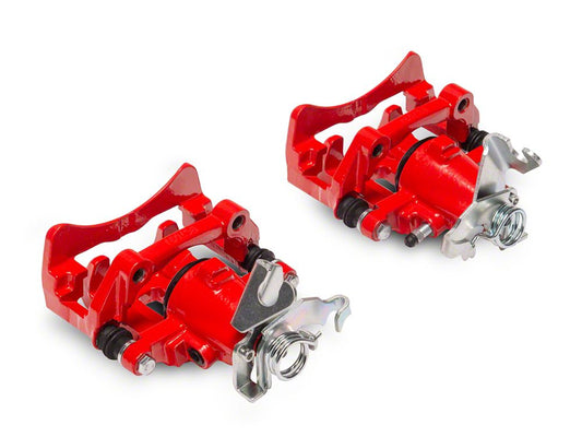 C&L Performance Series Rear Brake Calipers; Red (05-14 Mustang)
