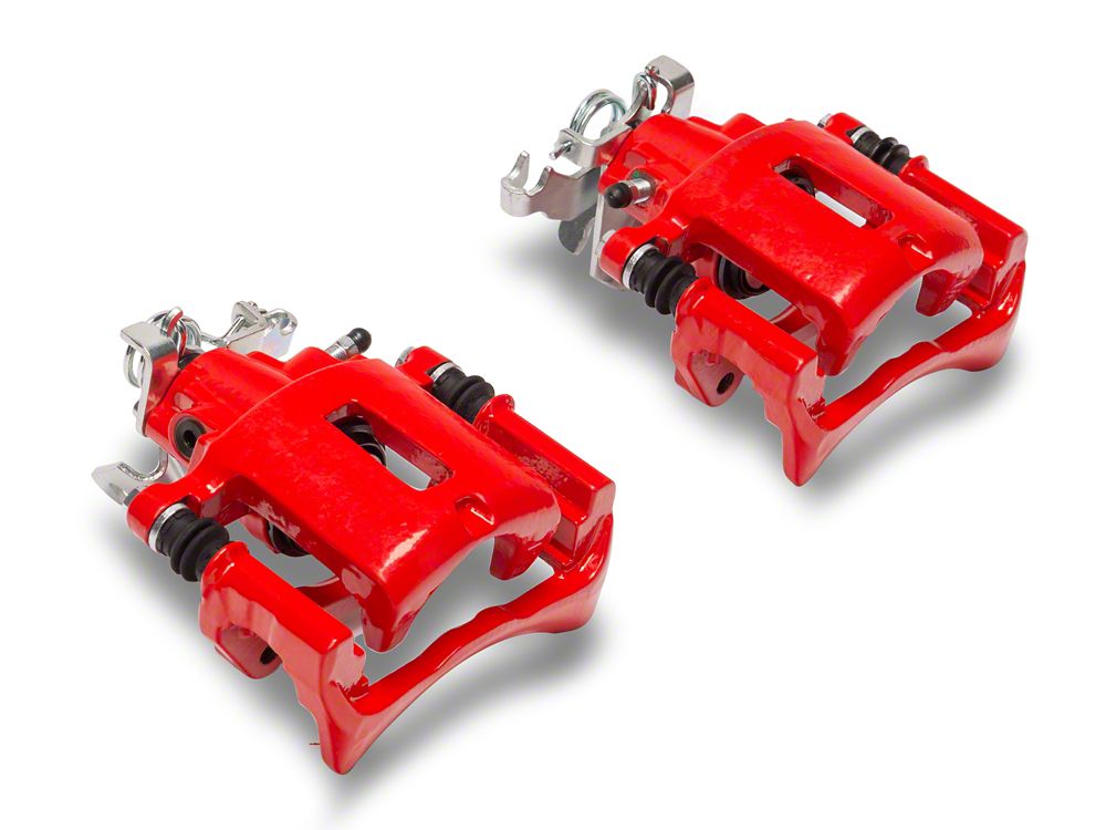 C&L Performance Series Rear Brake Calipers; Red (05-14 Mustang)