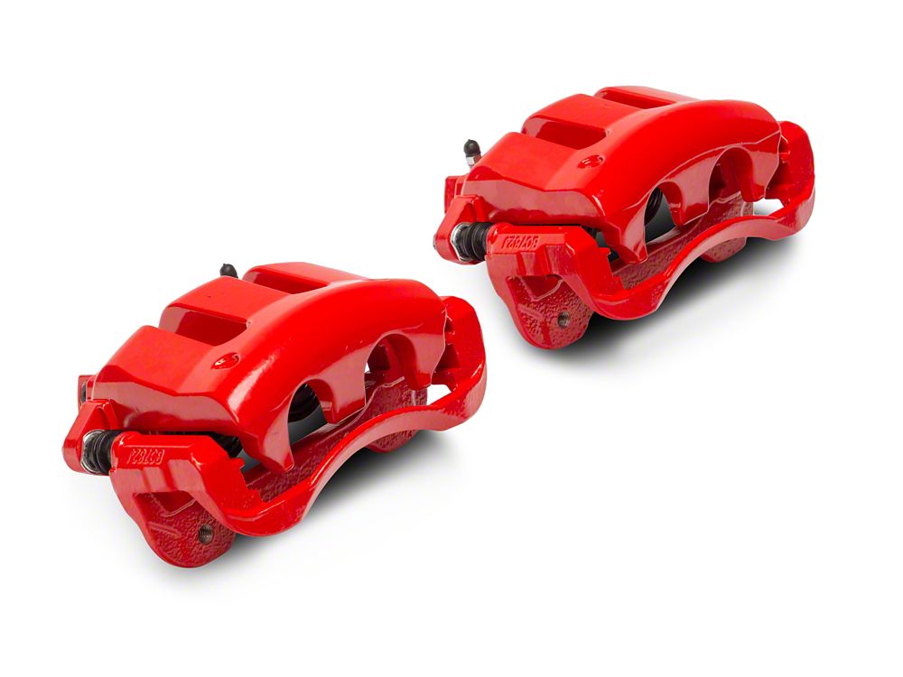 C&L Performance Series Front Brake Calipers; Red (05-10 Mustang GT; 11-14 Mustang V6)