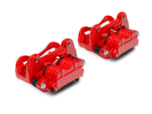 C&L Performance Series Front Brake Calipers; Red (11-14 Mustang GT w/o Performance Pack)