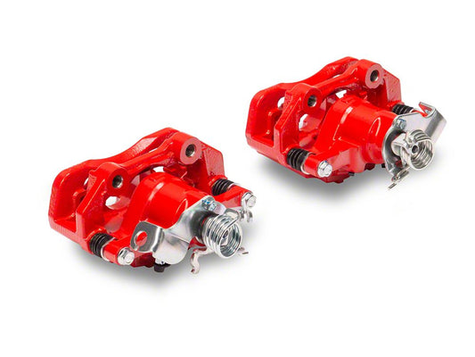 C&L Performance Series Rear Brake Calipers; Red (15-23 Mustang EcoBoost w/o Performance Pack, V6)