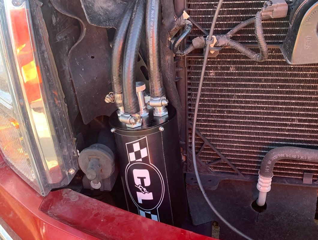 C&L Gen 2 Monster Oil Separator Catch Can; Black (Universal; Some Adaptation May Be Required)