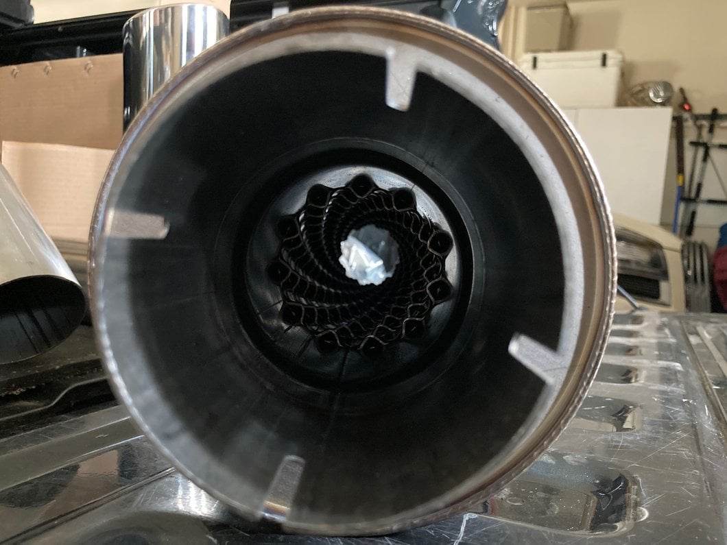 C&L Single Exhaust System with Polished Tip; Side Exit (14-18 5.3L Silverado 1500)