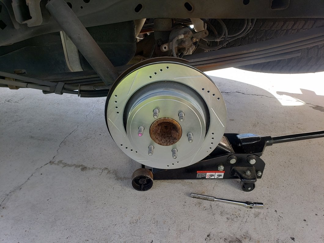 C&L Super Sport HD Cross-Drilled and Slotted Rotor; Front Driver Side (10-20 F-150)