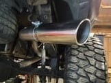 C&L Single Exhaust System with Polished Tip; Side Exit (14-18 5.3L Silverado 1500)