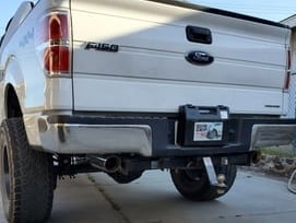 C&L Dual Exhaust System with Polished Tips; Side/Rear Exit (11-14 5.0L F-150)