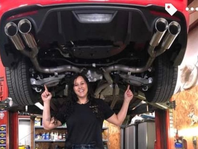 C&L Muffler Delete Axle-Back Exhaust with Polished Tips (18-23 Mustang GT w/o Active Exhaust)