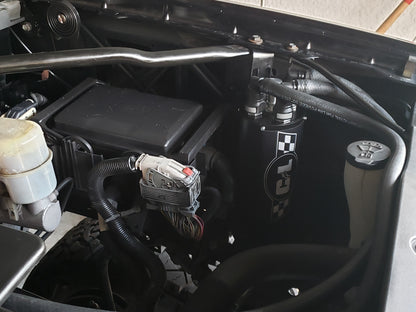 C&L Gen 2 Monster Oil Separator Catch Can; Black (Universal; Some Adaptation May Be Required)