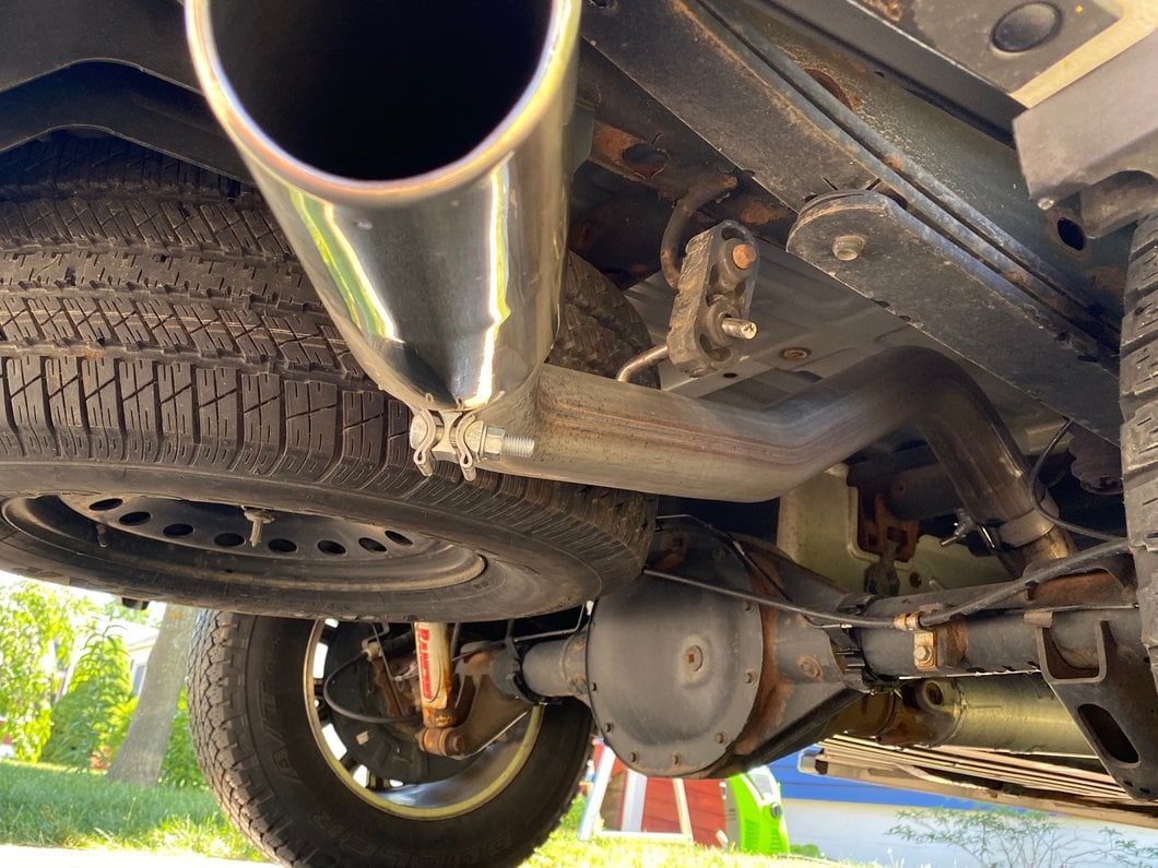 C&L Single Exhaust System with Polished Tip; Side Exit (14-18 5.3L Sierra 1500)