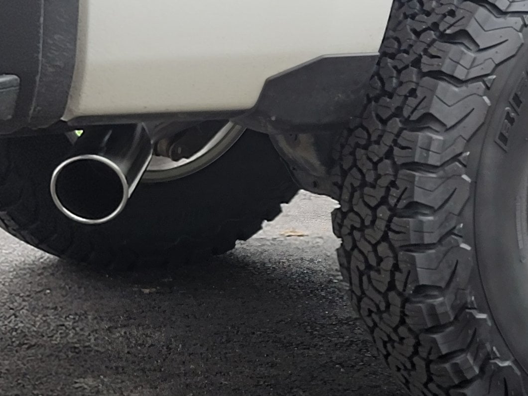 C&L Single Exhaust System with Polished Tip; Side Exit (14-18 4.3L Silverado 1500)
