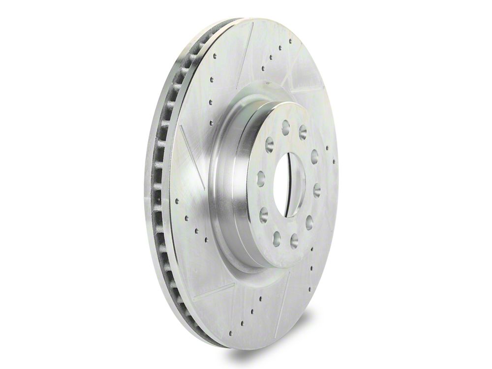 C&L Super Sport HD Cross-Drilled and Slotted Rotors; Front Pair (16-24 Camaro SS w/ 4-Piston Front Calipers; 21-24 Camaro LT1)