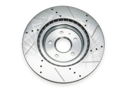 C&L Super Sport Cross-Drilled and Slotted Rotor; Front Driver Side (10-15 Camaro SS)