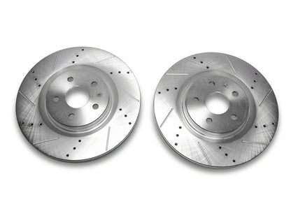 C&L Super Sport Cross-Drilled and Slotted Rotors; Front Pair (10-15 Camaro SS)