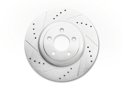 C&L Super Sport Cross-Drilled and Slotted Rotor; Front Driver Side (09-23 Challenger GT, R/T, Rallye Redline, SXT & T/A w/ Dual Piston Front Calipers; 2011 Challenger SE w/ Dual Piston Front Calipers)
