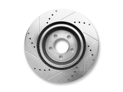 C&L Super Sport Cross-Drilled and Slotted Rotor; Front Passenger Side (09-23 Challenger GT, R/T, Rallye Redline, SXT & T/A w/ Dual Piston Front Calipers; 2011 Challenger SE w/ Dual Piston Front Calipers)