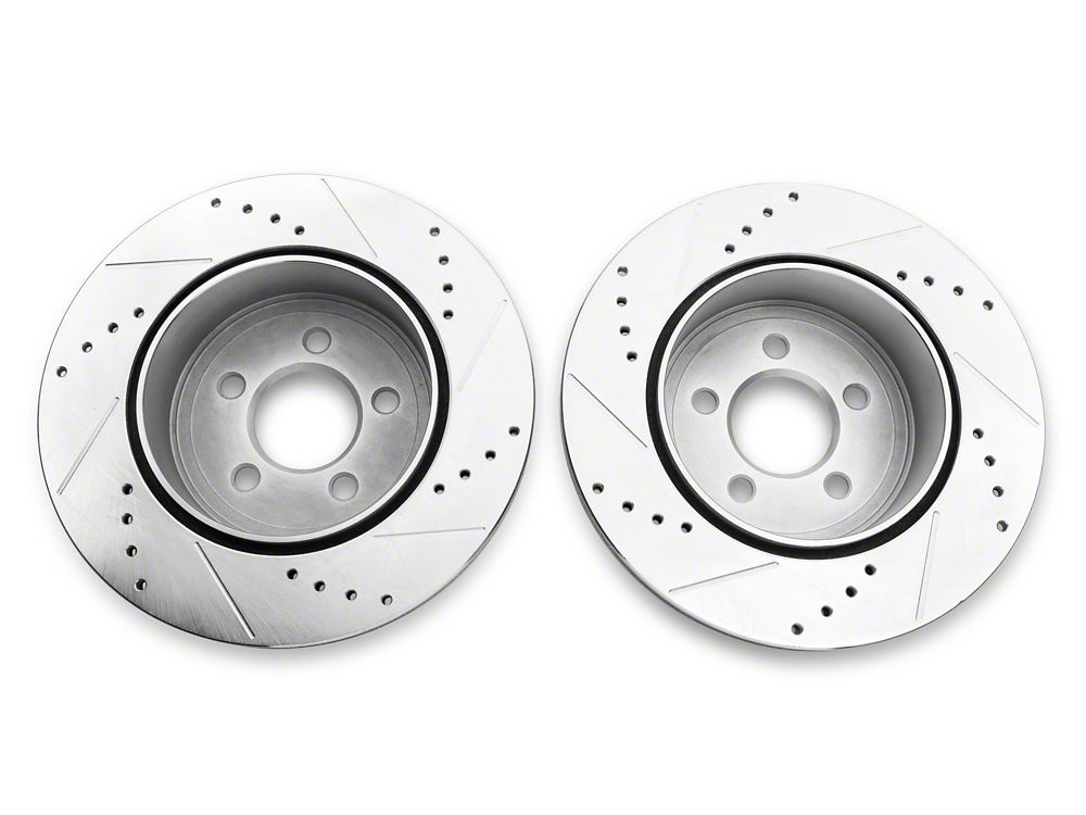 C&L Super Sport Brake Rotor and Pad Kit; Rear (09-23 Challenger GT, R/T, Rallye Redline, SXT & T/A w/ Dual Piston Front Calipers & Vented Rear Rotors; 2011 Challenger SE w/ Dual Piston Front Calipers & Vented Rear Rotors)