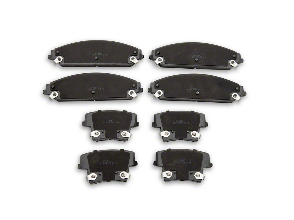 C&L Super Sport Brake Rotor and Pad Kit; Front and Rear (09-23 Challenger GT, R/T, Rallye Redline, SXT & T/A w/ Dual Piston Front Calipers; 2011 Challenger SE w/ Dual Piston Front Calipers)