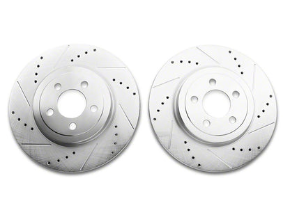 C&L Super Sport Brake Rotor and Pad Kit; Front (12-14 Charger Pursuit; 06-23 Charger AWD SE, AWD SXT, Daytona, Daytona R/T, GT & R/T w/ Dual Piston Front Calipers; 11-13 5.7L HEMI Charger SE)