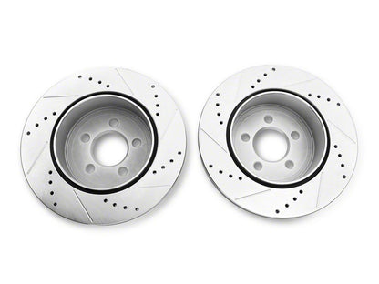 C&L Super Sport Brake Rotor and Pad Kit; Front and Rear (06-23 Charger AWD SE, AWD SXT, Daytona, GT & R/T w/ Dual Piston Front Calipers)