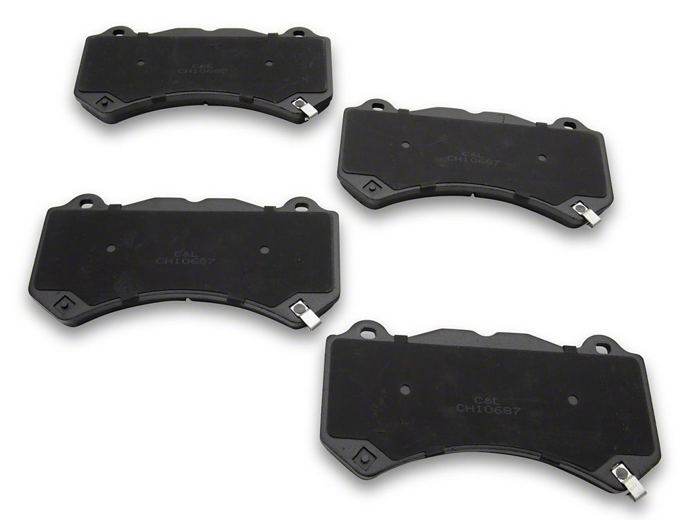 C&L Super Sport Ceramic Brake Pads; Front Pair (15-23 Charger Daytona 392, Scat Pack 392, SRT 392 & SRT Hellcat w/ 6-Piston Front Calipers)