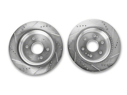 C&L Super Sport HD Cross-Drilled and Slotted 6-Lug Rotors; Rear Pair (21-26 Tahoe)