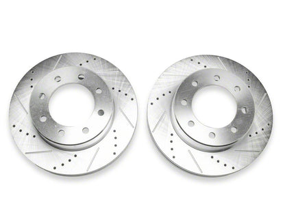 C&L Super Sport HD Cross-Drilled and Slotted 8-Lug Rotors; Front Pair (09-25 RAM 2500)