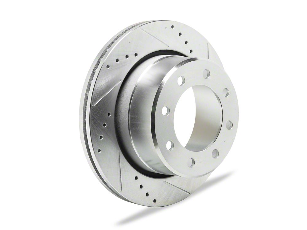 C&L Super Sport HD Cross-Drilled and Slotted 8-Lug Rotors; Rear Pair (09-25 RAM 2500)