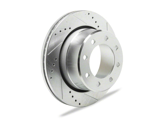 C&L Super Sport HD Cross-Drilled and Slotted 8-Lug Rotors; Rear Pair (09-25 RAM 2500)