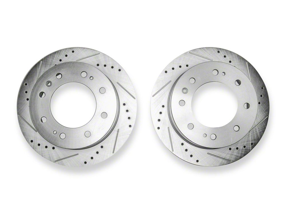 C&L Super Sport HD Cross-Drilled and Slotted 8-Lug Rotors; Front Pair (11-26 Silverado 2500 HD)
