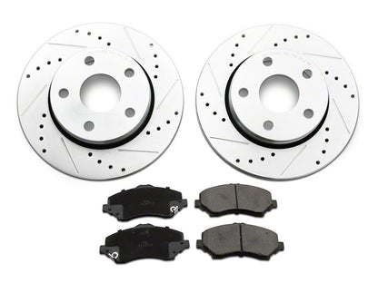 C&L Super Sport HD Brake Rotor and Pad Kit; Front (07-18 Jeep Wrangler JK)
