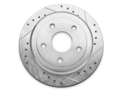 C&L Super Sport HD Cross-Drilled and Slotted Rotors; Rear Pair (07-18 Jeep Wrangler JK)