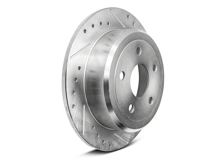 C&L Super Sport HD Cross-Drilled and Slotted Rotors; Rear Pair (07-18 Jeep Wrangler JK)