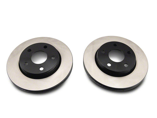 C&L OE Replacement Black Coated Rotors; Front Pair (07-18 Jeep Wrangler JK)