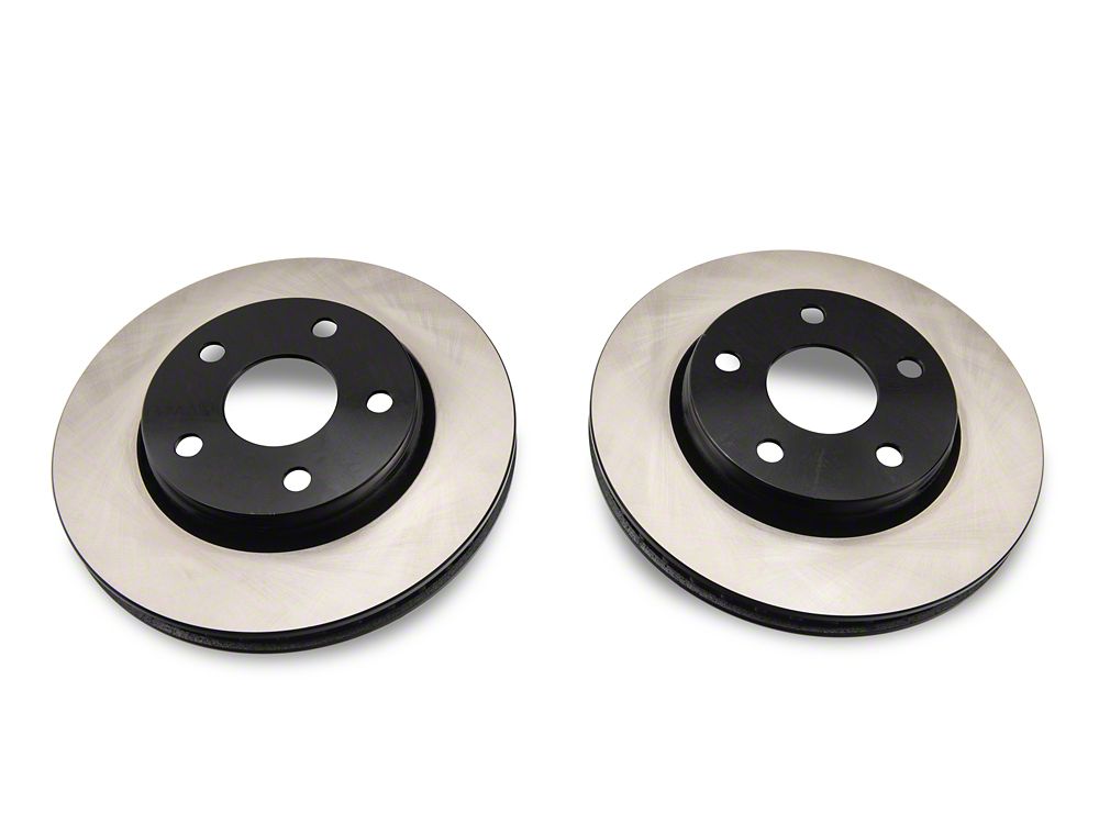 C&L OE Replacement Black Coated Brake Rotor and Pad Kit; Front (07-18 Jeep Wrangler JK)