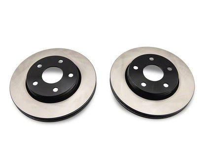 C&L OE Replacement Black Coated Brake Rotor and Pad Kit; Front (07-18 Jeep Wrangler JK)