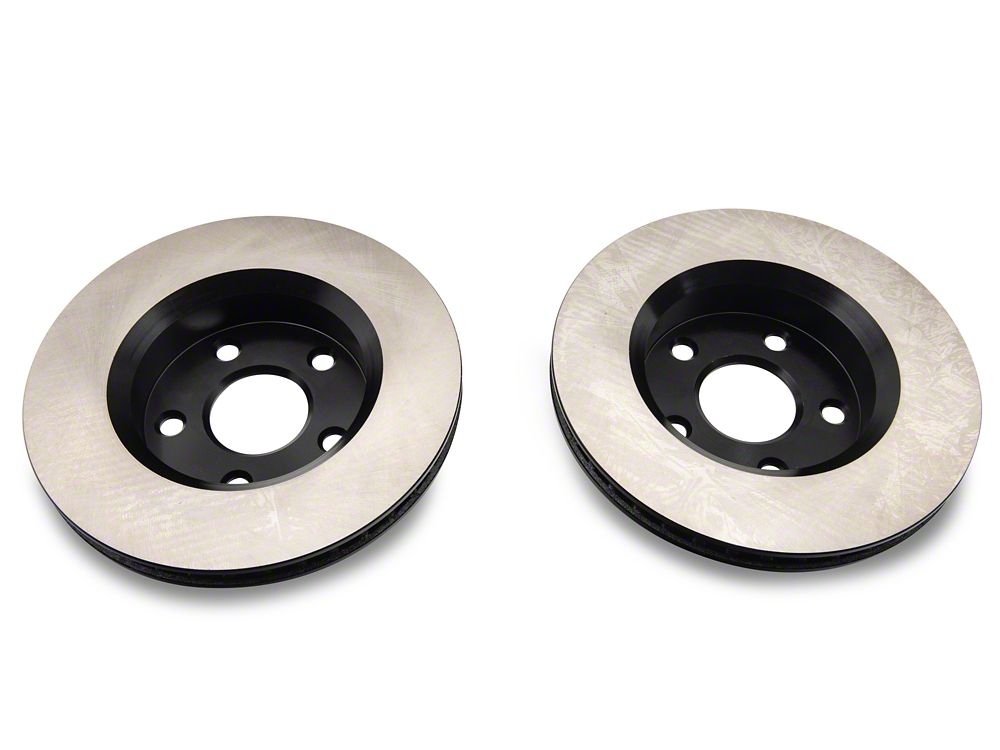 C&L OE Replacement Black Coated Brake Rotor and Pad Kit; Front (07-18 Jeep Wrangler JK)