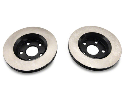 C&L OE Replacement Black Coated Brake Rotor and Pad Kit; Front (07-18 Jeep Wrangler JK)