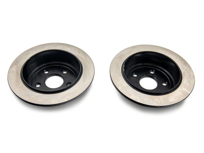 C&L OE Replacement Black Coated Rotors; Rear Pair (07-18 Jeep Wrangler JK)