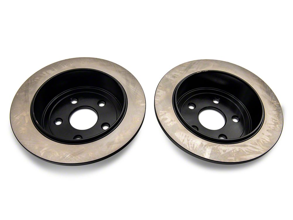 C&L OE Replacement Black Coated Brake Rotor and Pad Kit; Rear (07-18 Jeep Wrangler JK)