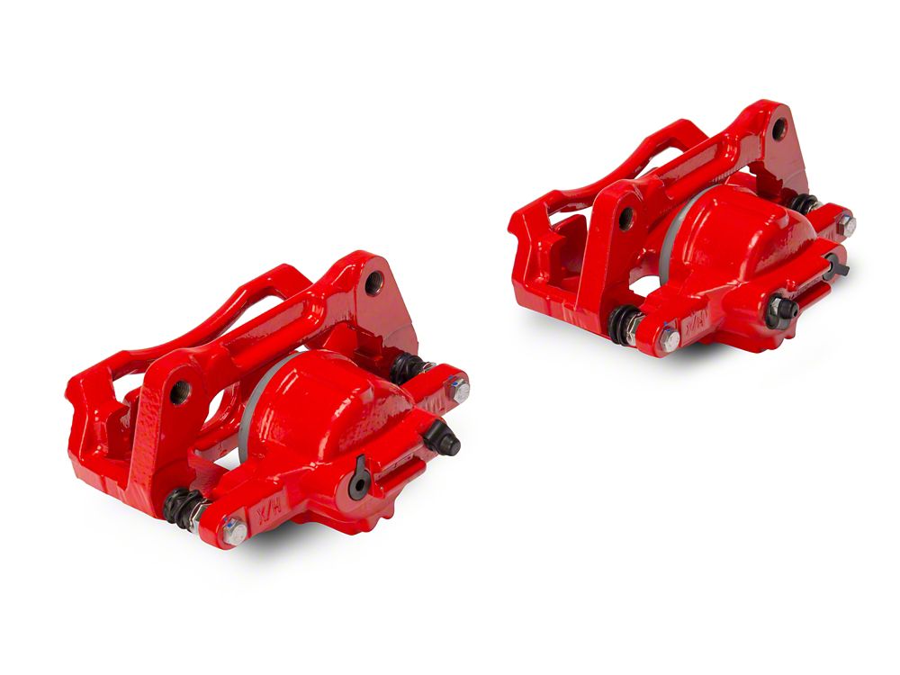 C&L Performance Front Brake Calipers; Red (07-18 Jeep Wrangler JK)