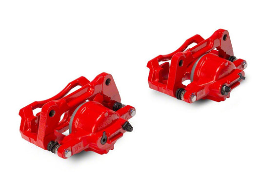 C&L Performance Front Brake Calipers; Red (07-18 Jeep Wrangler JK)