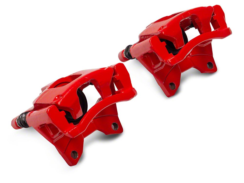 C&L Performance Rear Brake Calipers; Red (07-18 Jeep Wrangler JK)