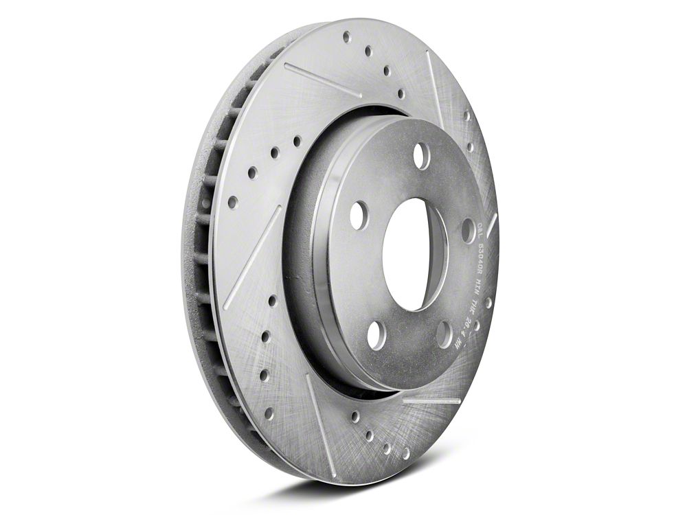 C&L Super Sport HD Cross-Drilled and Slotted Rotors; Front and Rear (07-18 Jeep Wrangler JK)