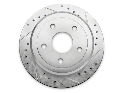 C&L Super Sport HD Cross-Drilled and Slotted Rotors; Front and Rear (07-18 Jeep Wrangler JK)